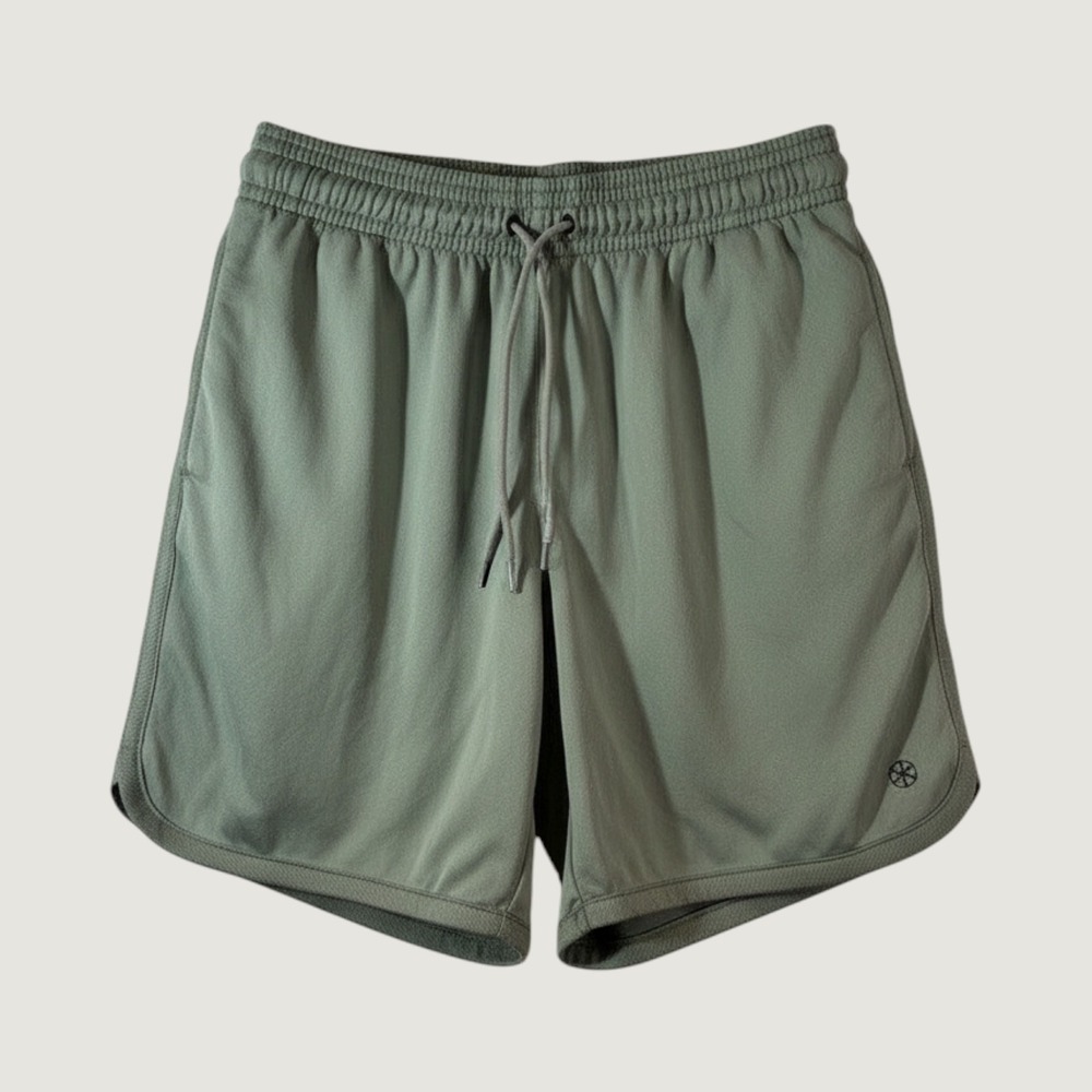 Gaiam Hero Shorts Mens Size M Sage Green Athletic Training‎ Yoga Gym Stretch